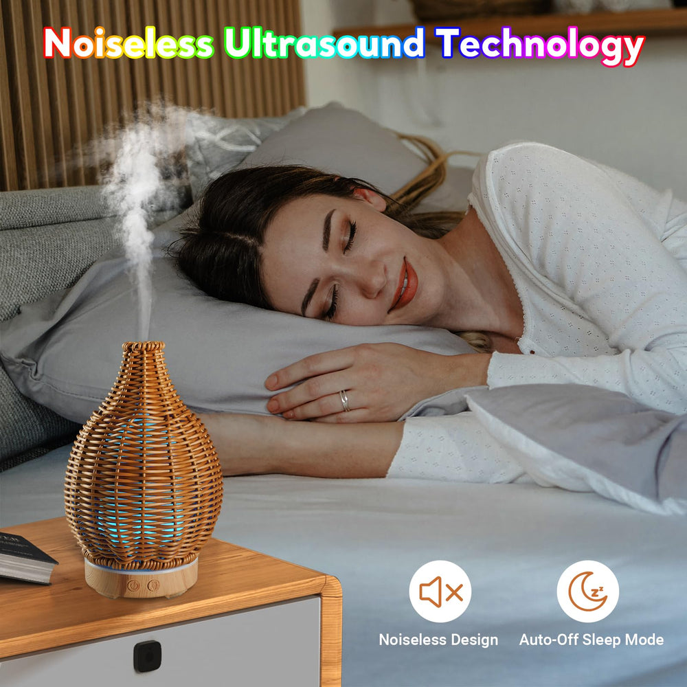 SENMUL diffuser displaying seven color lights for mood lighting