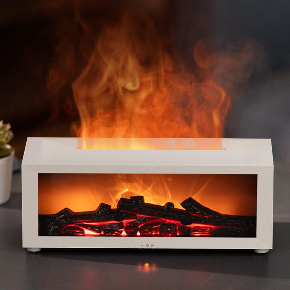 SENMUL fireplace white diffuser with ambient light for relaxing evenings