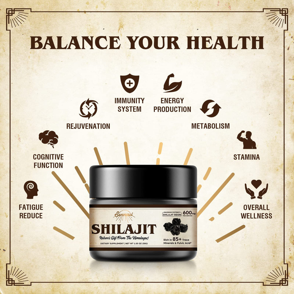 Sennasi Shilajit resin texture shown as golden amber paste, great for quick mixing.