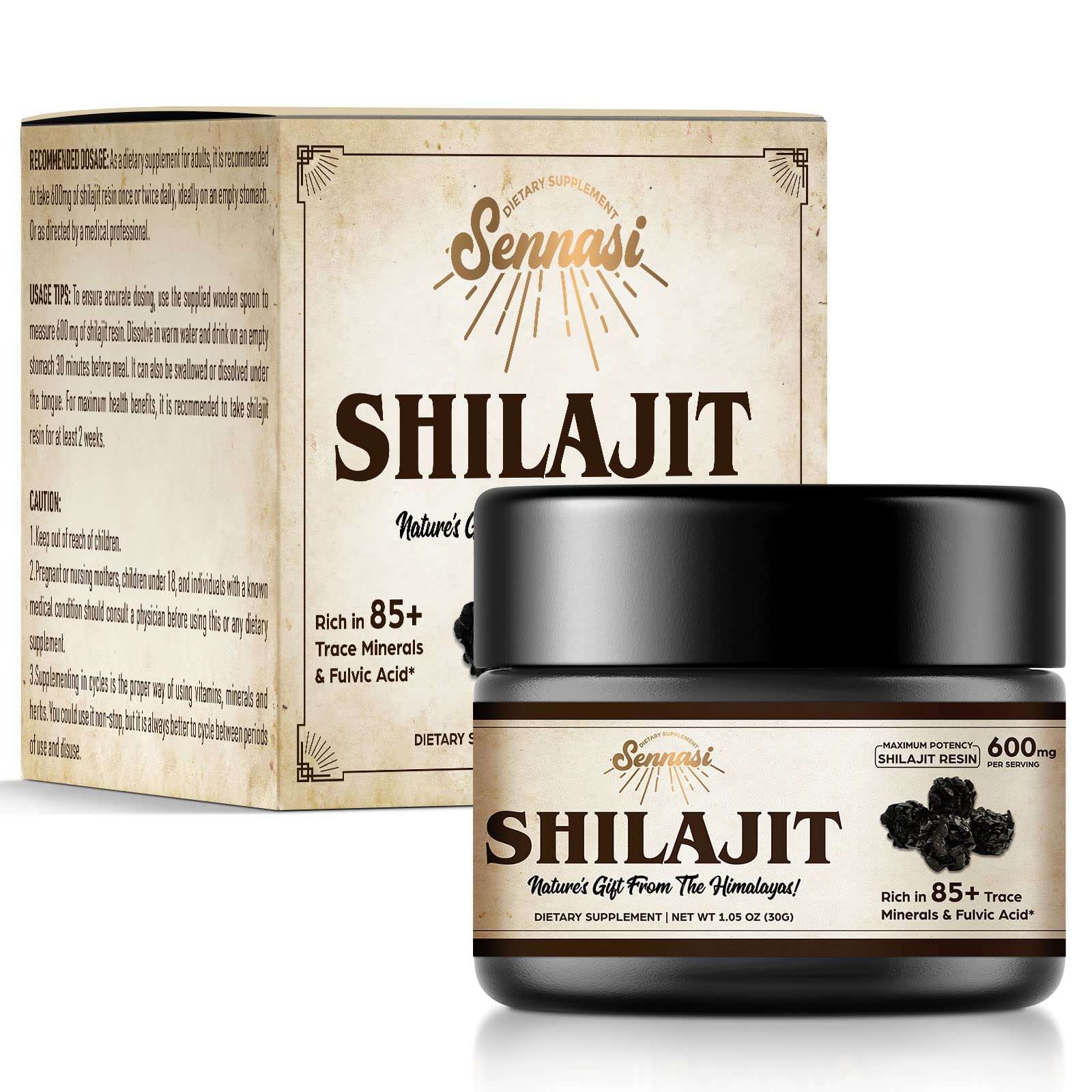 Sennasi Shilajit resin ready to add to drinks supports convenient routine.