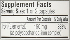 Senokot NU-IRON 150mg packaging box emphasizes well-absorbed polysaccharide-iron complex