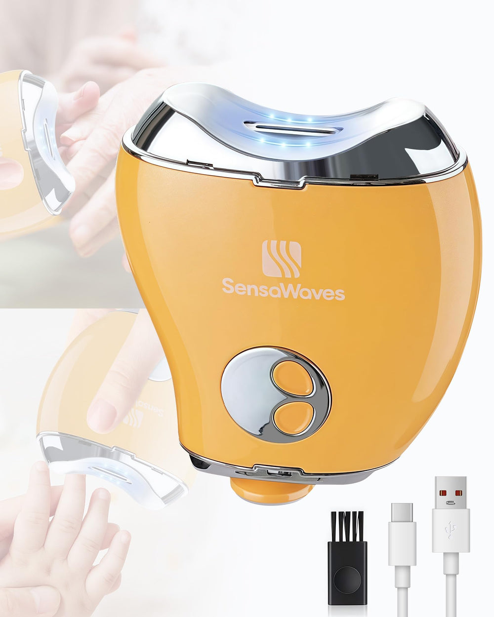 Sensawaves 3-in-1 nail clipper with LED light for precise nighttime trimming.