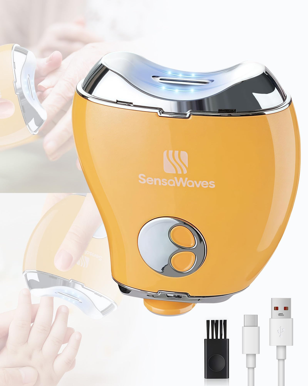 Sensawaves 3-in-1 nail clipper with LED light for precise nighttime trimming.
