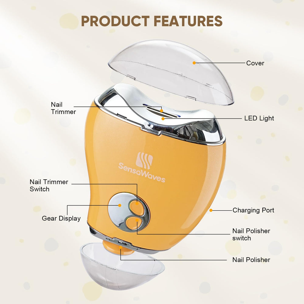 Sensawaves nail clipper with three-speed settings for all ages.