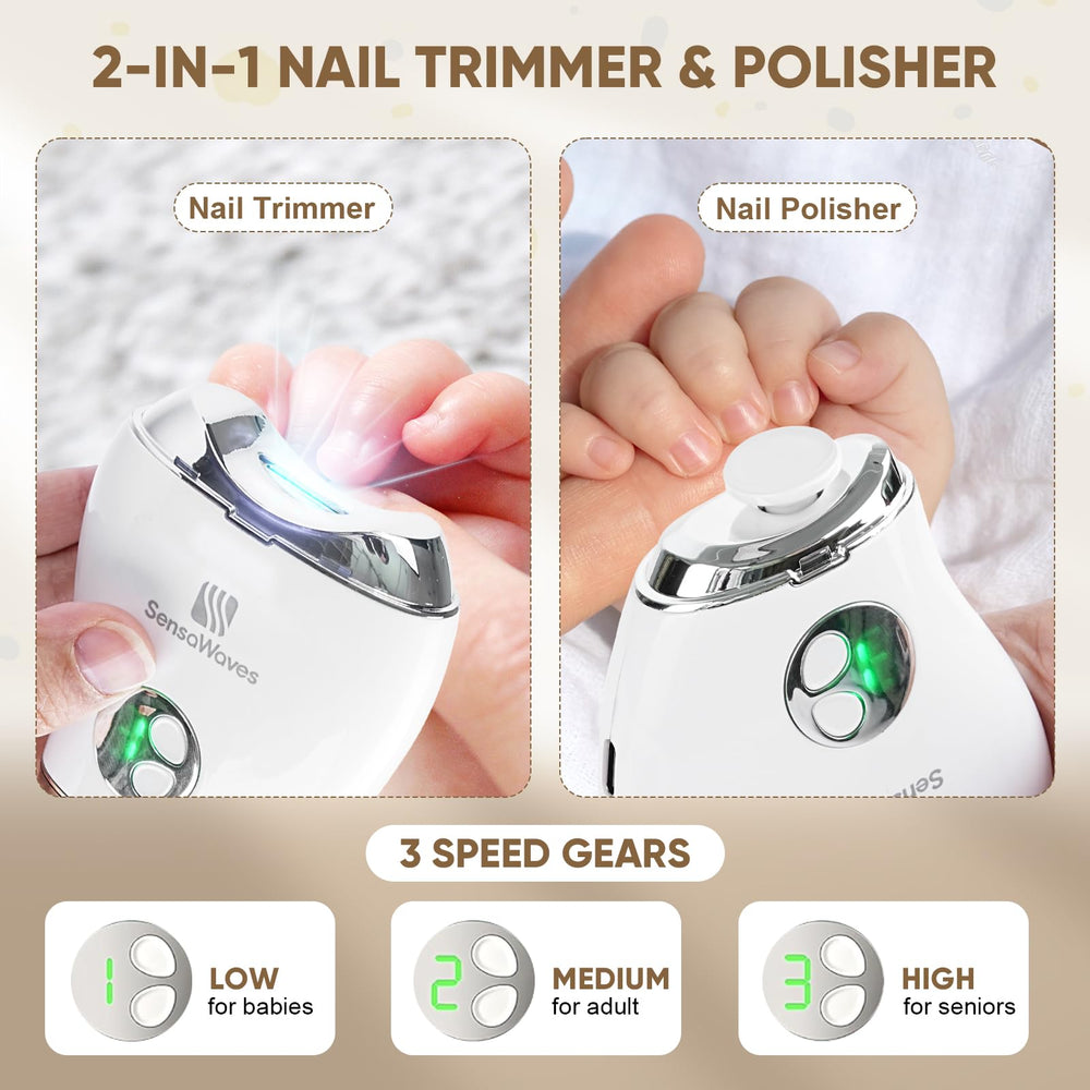 Sensawaves adjustable speeds adapt to soft to thick nails
