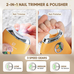 Sensawaves clipper featuring built-in debris storage keeps nails and surfaces tidy.