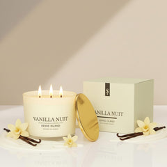 Sense Island Vanilla Nuit fragrance scent fills rooms with inviting ambiance and relaxation.