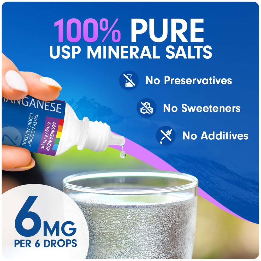 Label close-up showing 118 servings and 6 mg per 6 drops for easy planning.