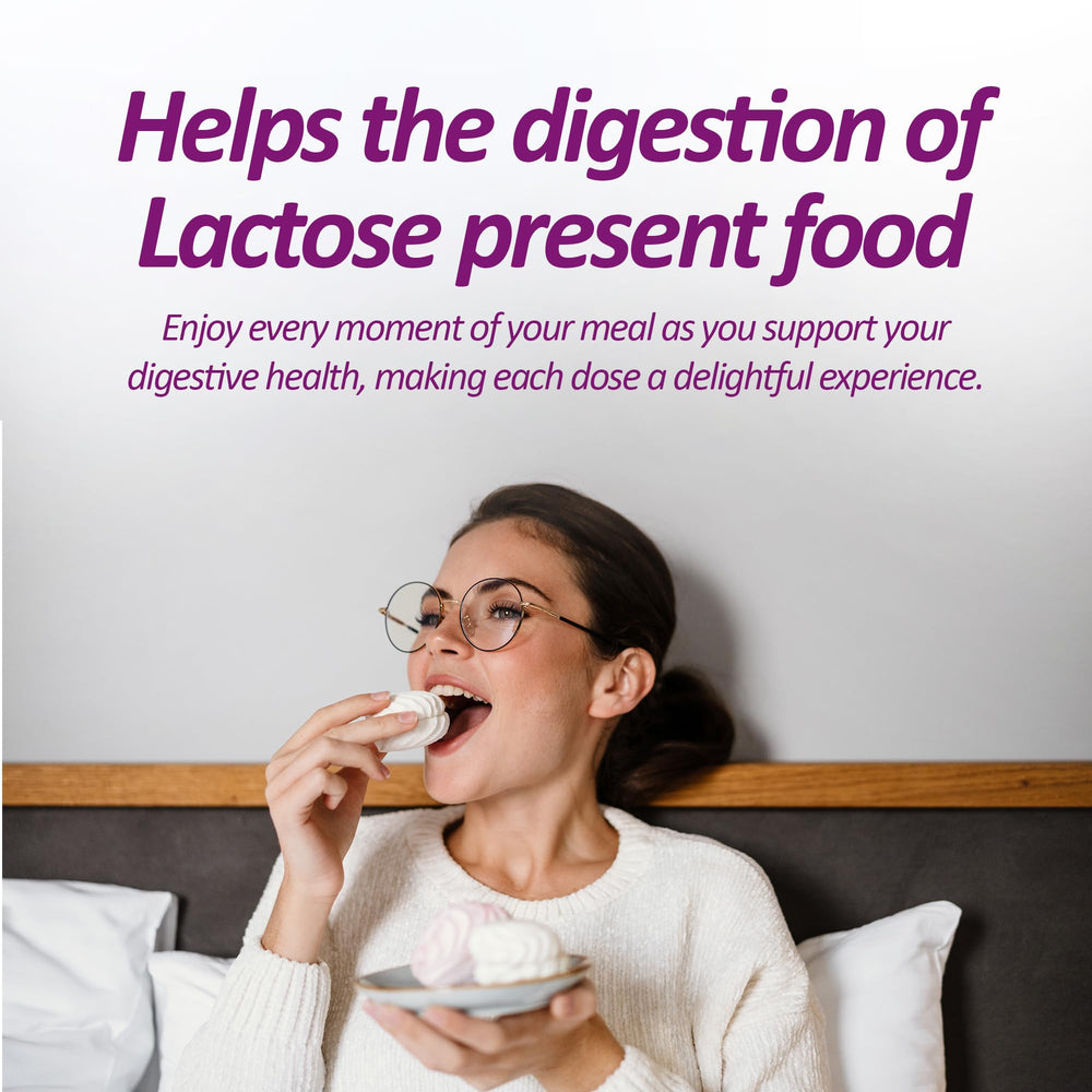SENSI LATTE bottle label highlights 9000 FCC lactase enzyme.