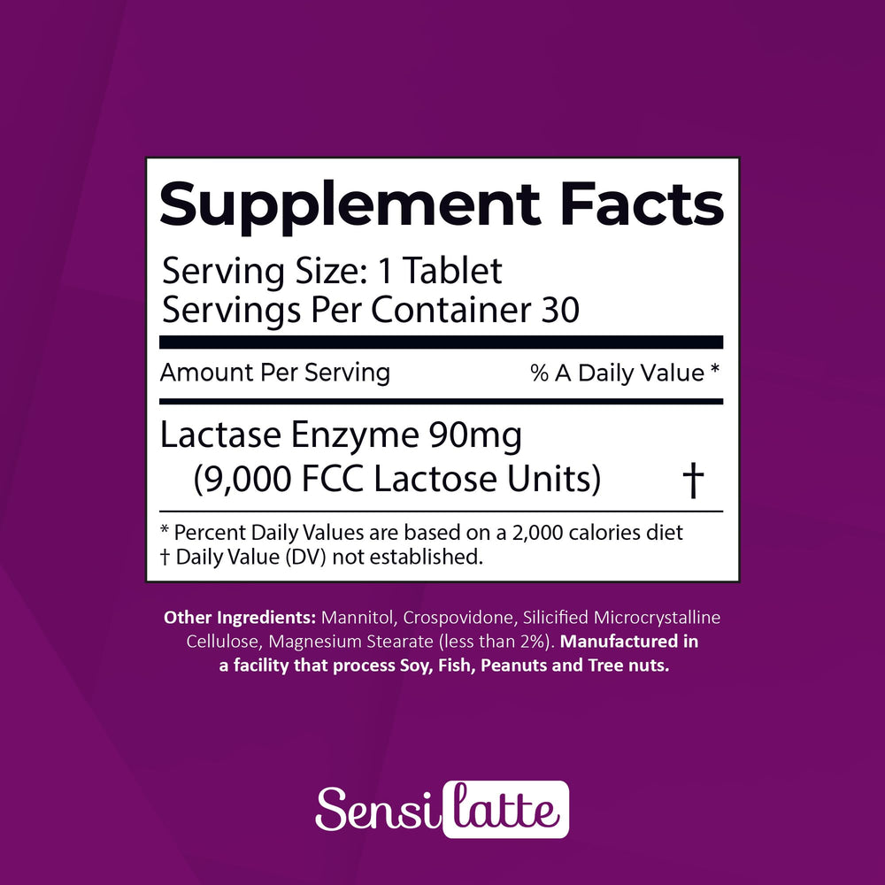 Naturally flavored SENSI LATTE tablets with no artificial flavors.