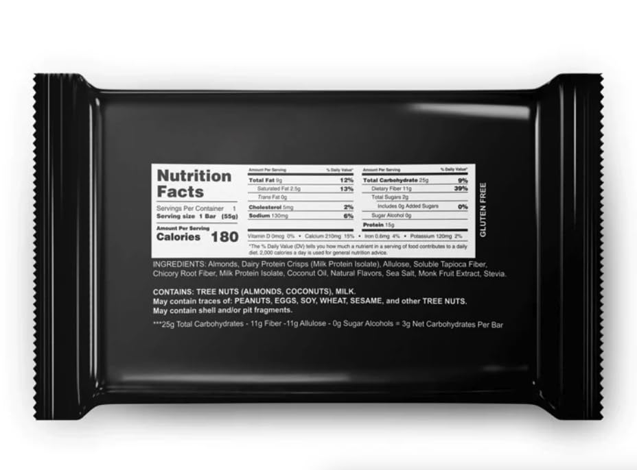 Sepe Nutrition Protein Treat fiber content showcased for fullness between meals.