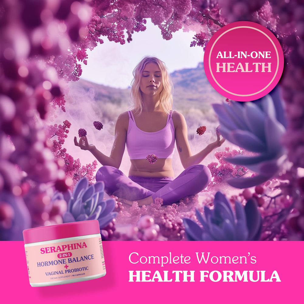 Seraphina cranberry and botanicals graphic highlighting ingredients