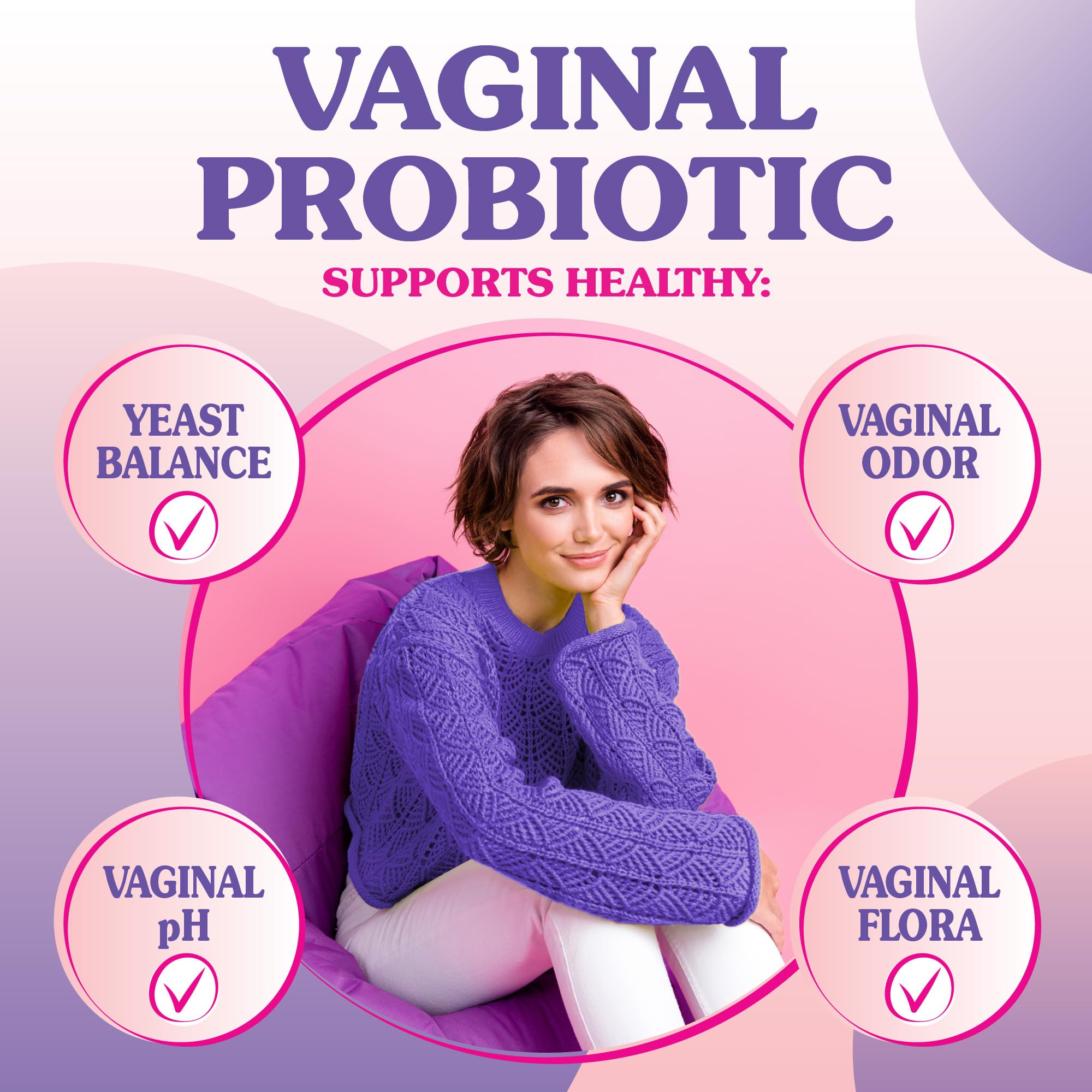 Seraphina Vaginal Probiotics label and ingredients including cranberry and botanicals