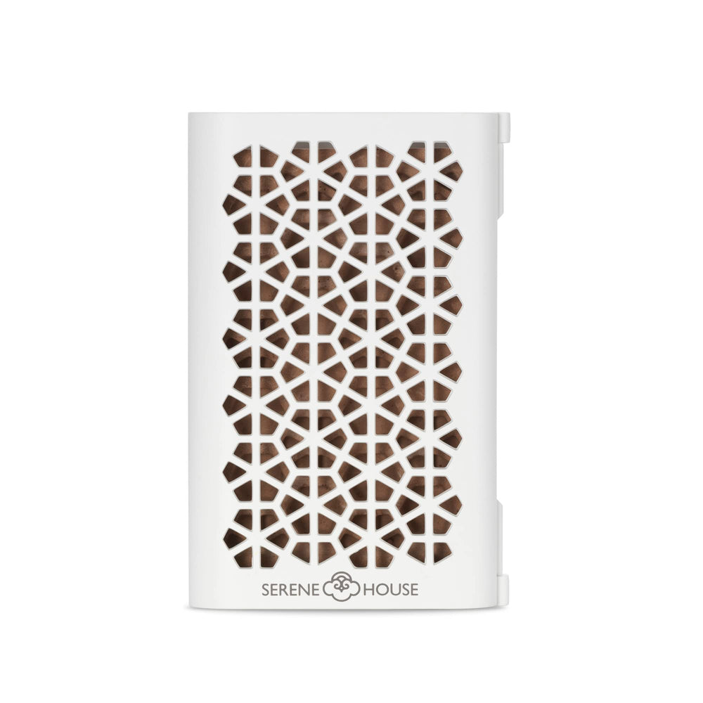 Serene House Puccini vent clip white diffusion for car calm and focus.