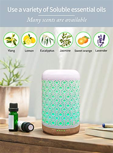 Serenity Calm Iron Diffuser wood-grain base complements modern decor.