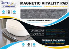 Serenity2000 magnetic therapy pad under pillow supports peaceful, refreshed rest.