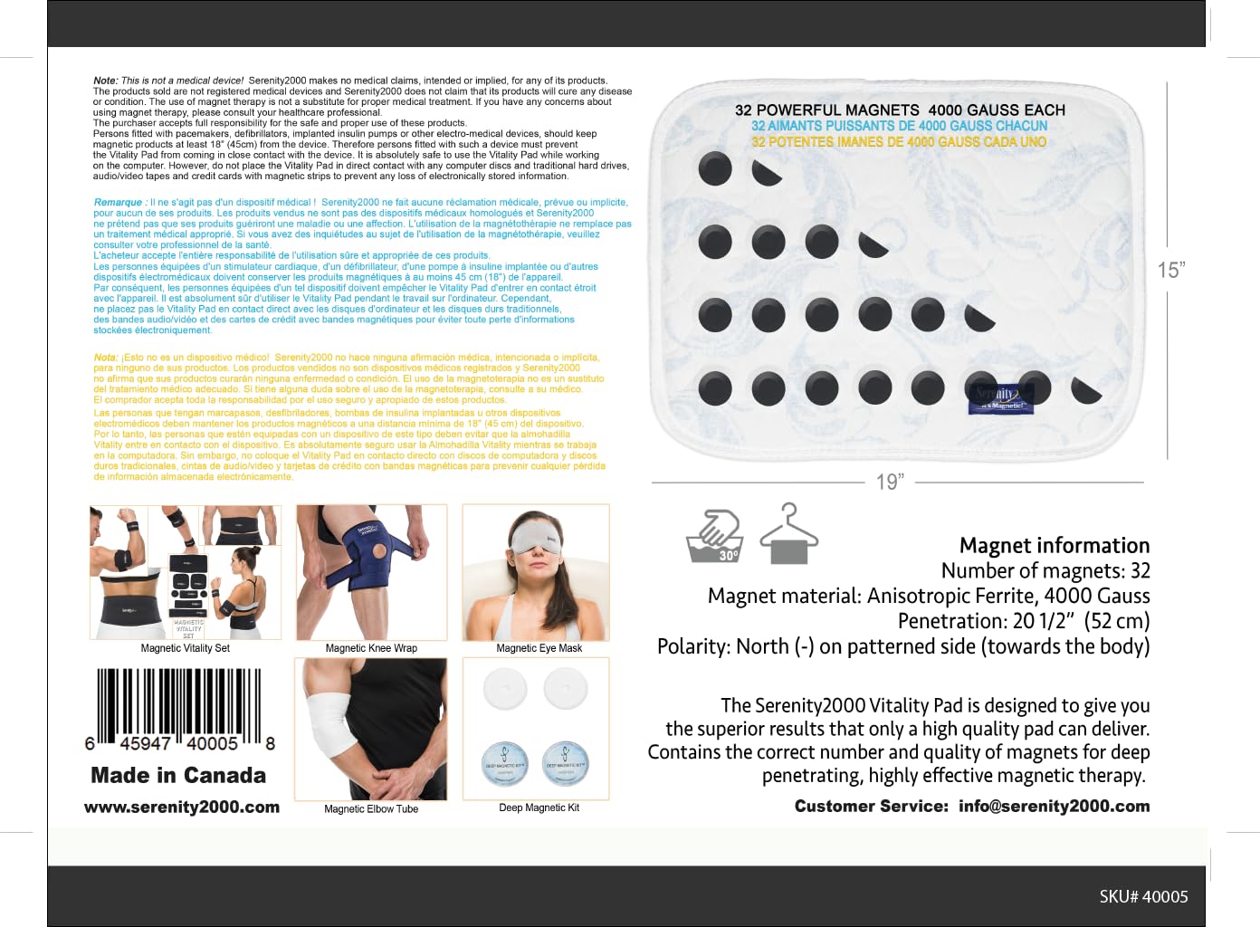 Serenity 2000 mattress overlay for convenient on-bed therapy.