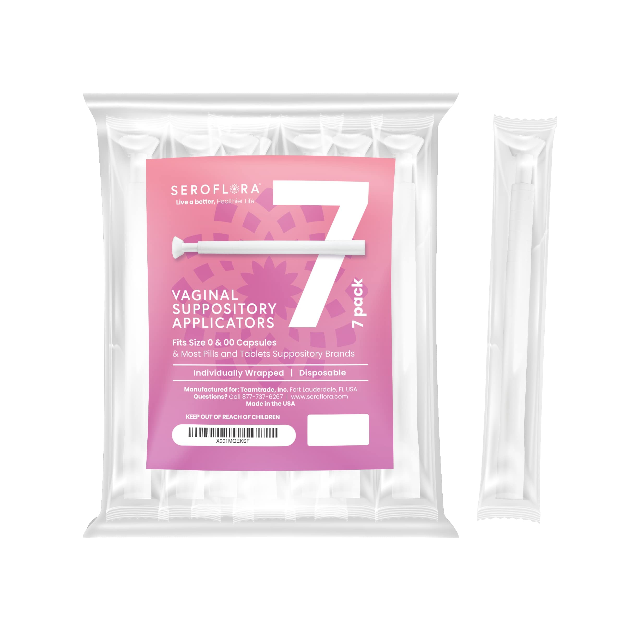 SEROVERA vaginal tablet applicator compatible with pills and tablets.