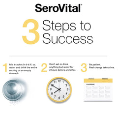 Serovital Rapid Dissolve powder dissolving in water for an easy daily mix.