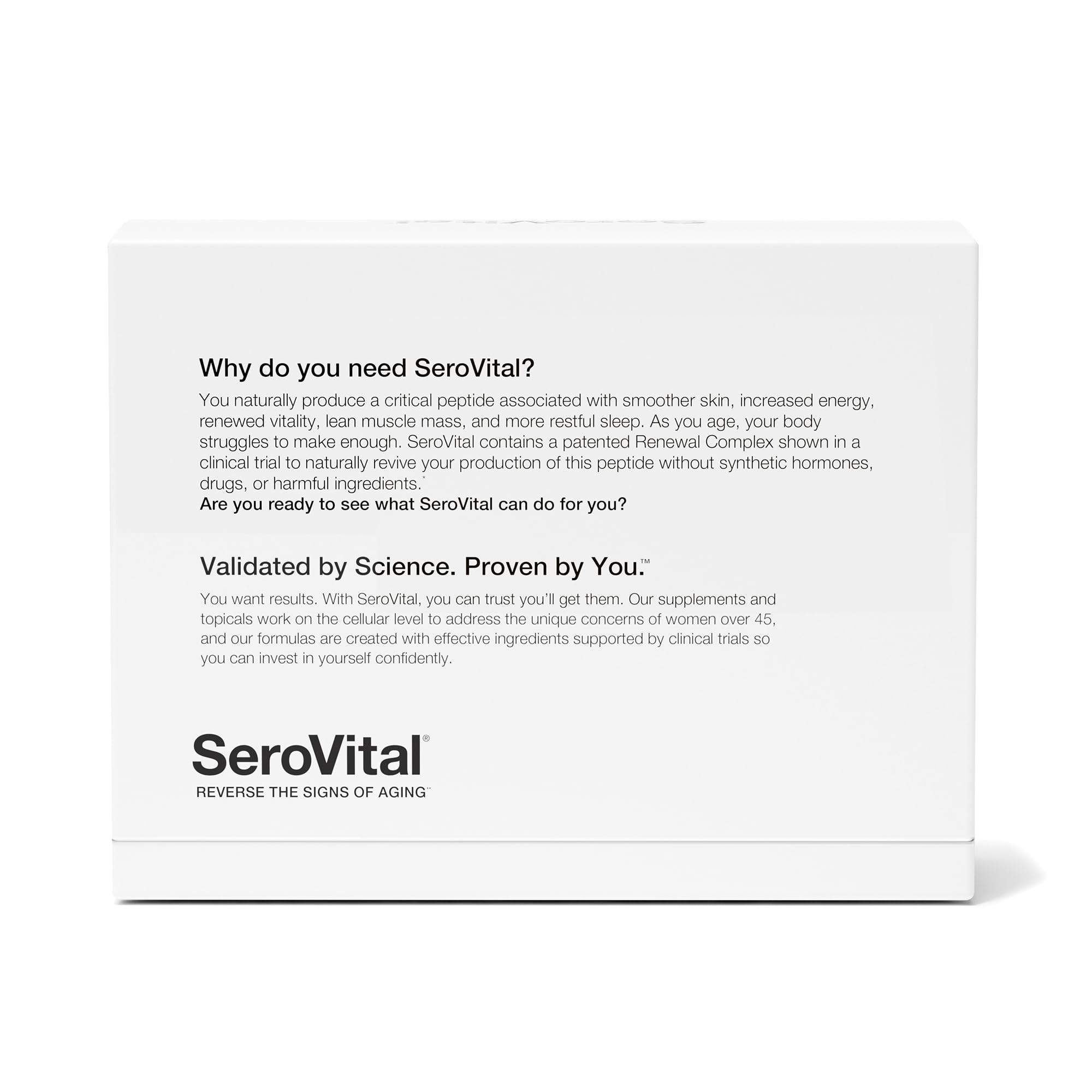 Single-serving Serovital packet ideal for travel or gym bag.