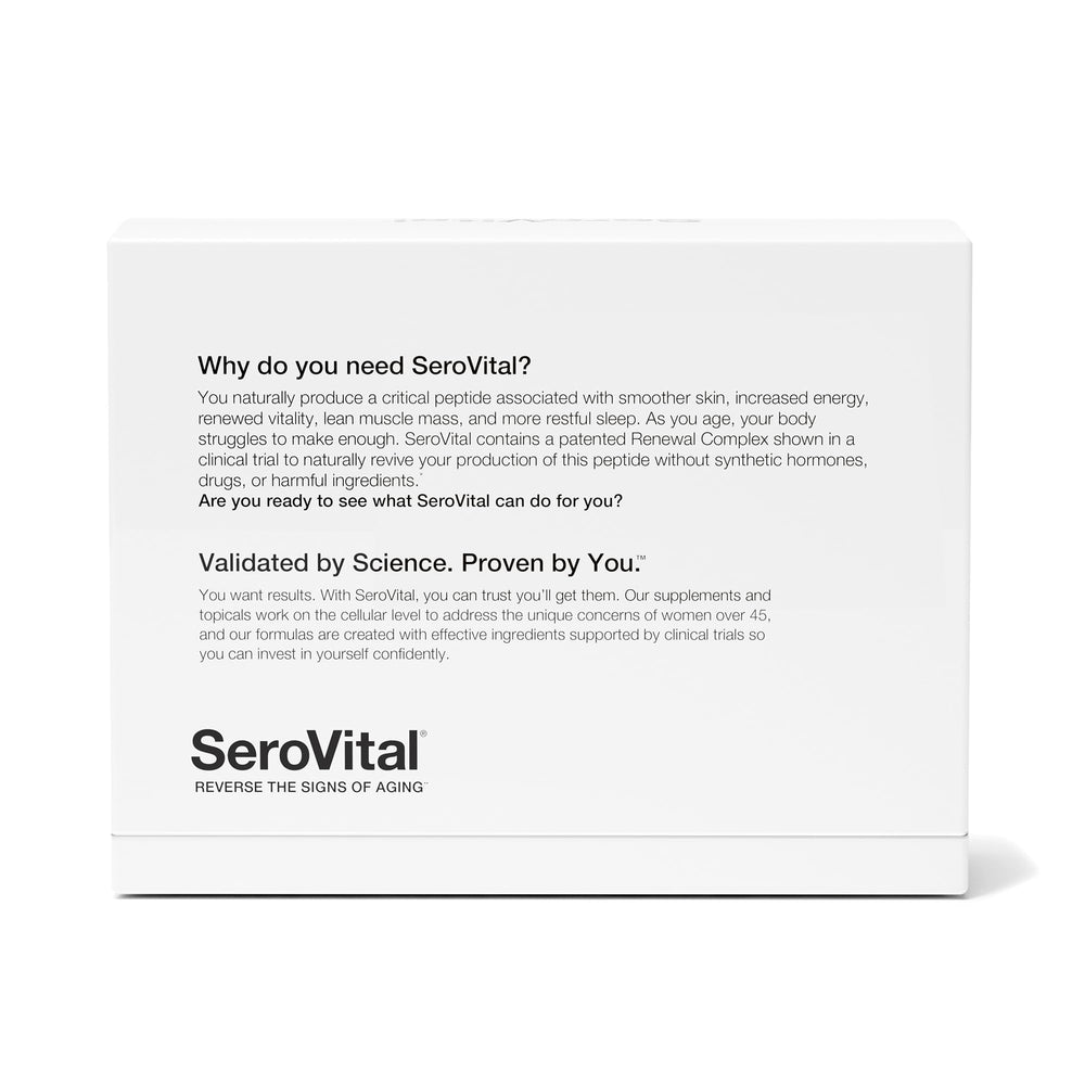 Single-serving Serovital packet ideal for travel or gym bag.