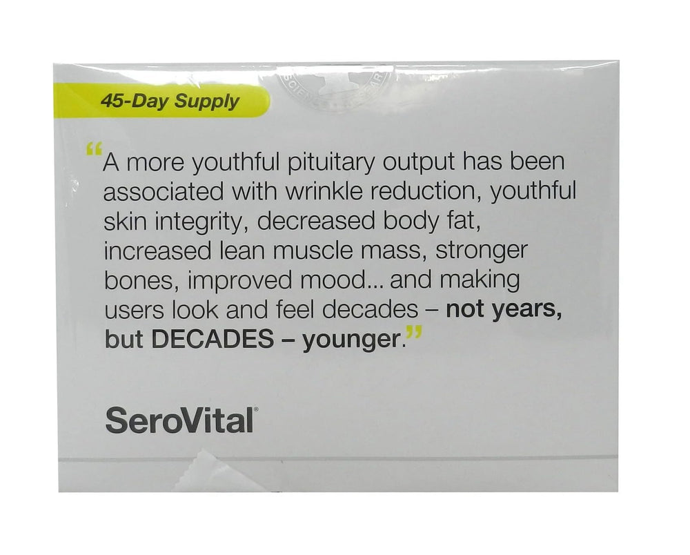 Serovital Renewal Complex capsules pouring from bottle for energy support and wellness