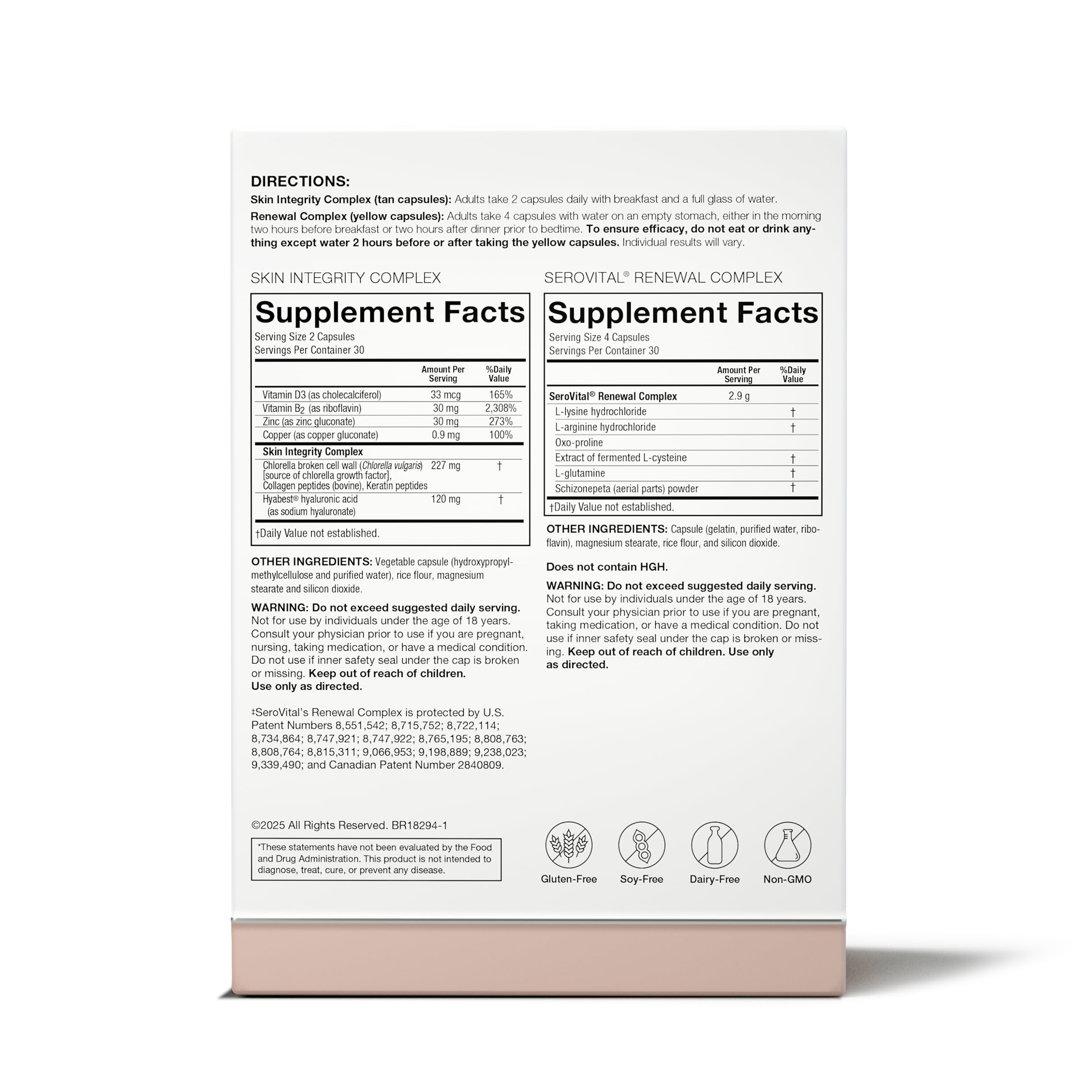 Daytime supplement cue suggesting energy support and daily skin protection