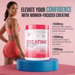 SERSANVE powder scoop beside bottle for easy 5g creatine dosing