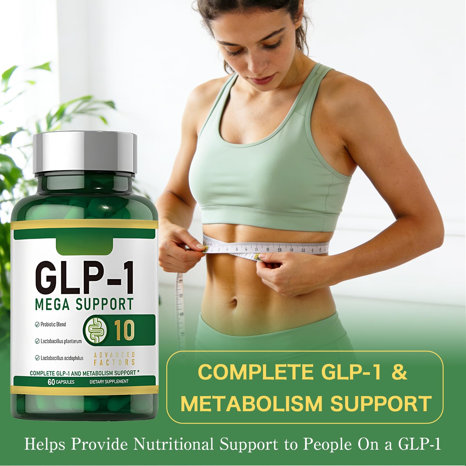 SERSANVE GLP-1 probiotic daily-use setup showing simple capsule routine