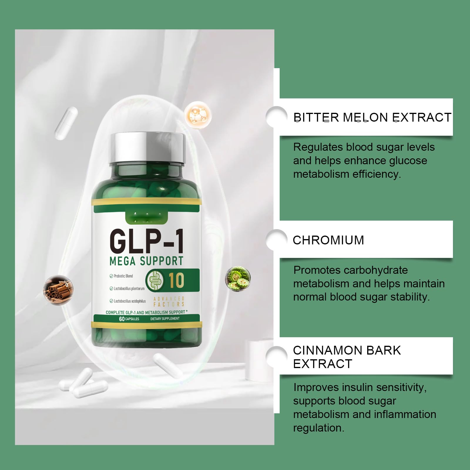 SERSANVE GLP-1 probiotic packaging box shown for easy daily use
