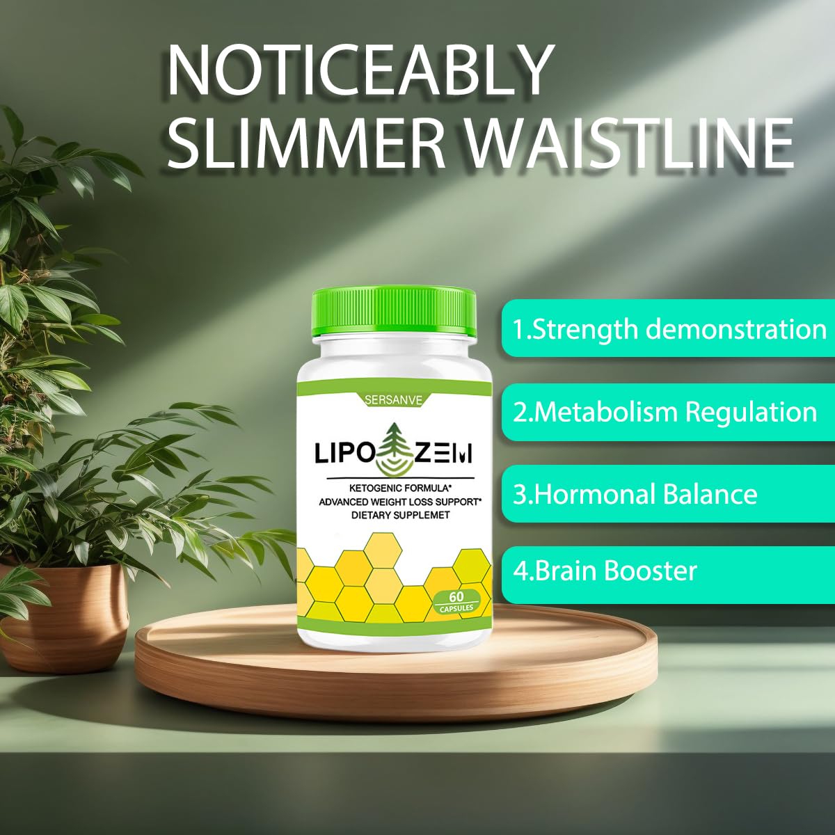 SERSANVE Lipo-zemn capsules close-up.