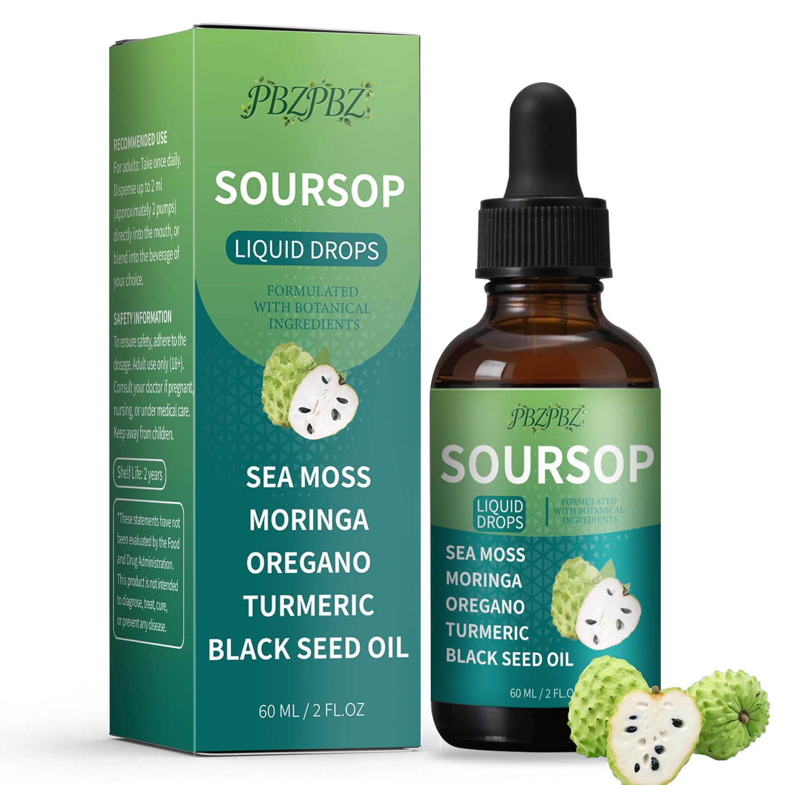 SERSANVE Soursop 10-in-1 drops bottle for daily wellness.