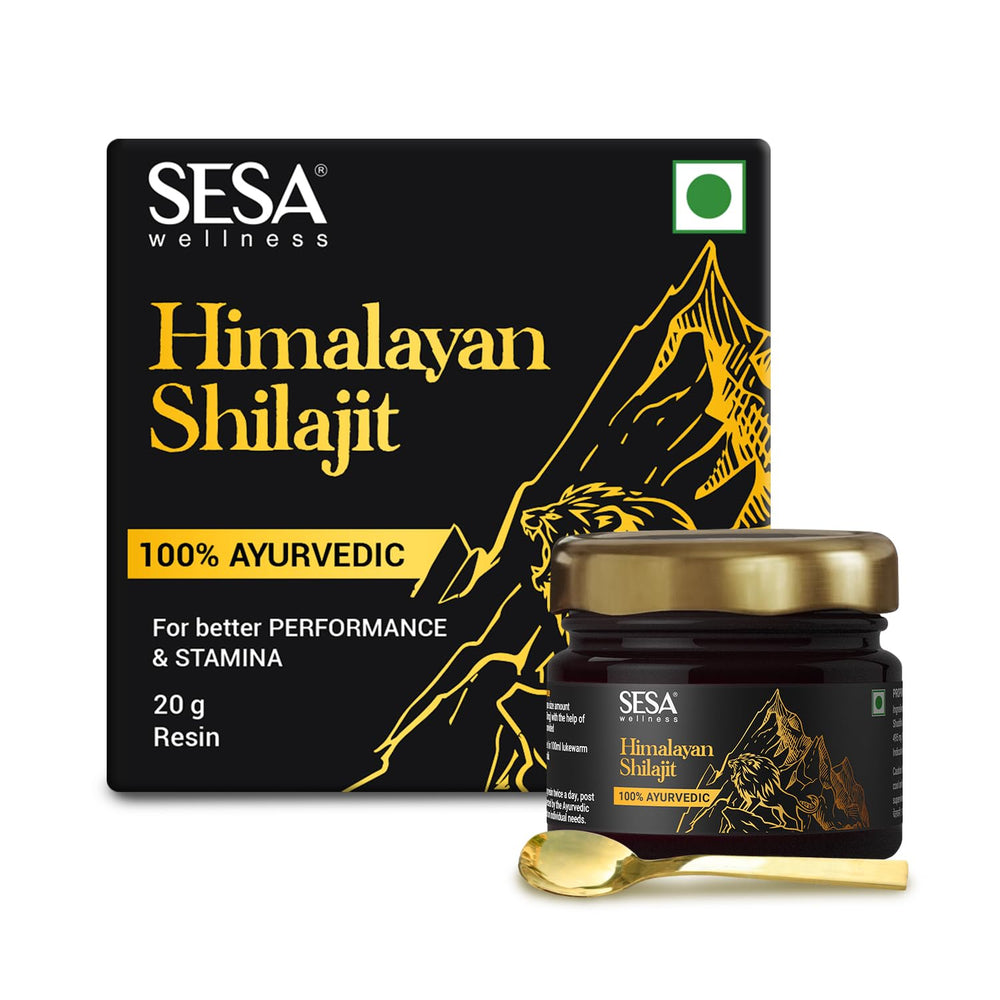 Sesa Himalayan Shilajit Resin bottle close-up for easy daily dosing