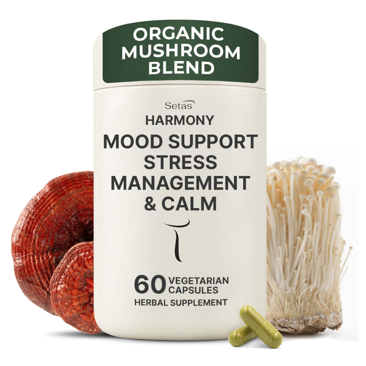 Setas Harmony bottle front promoting mood balance for daily calm