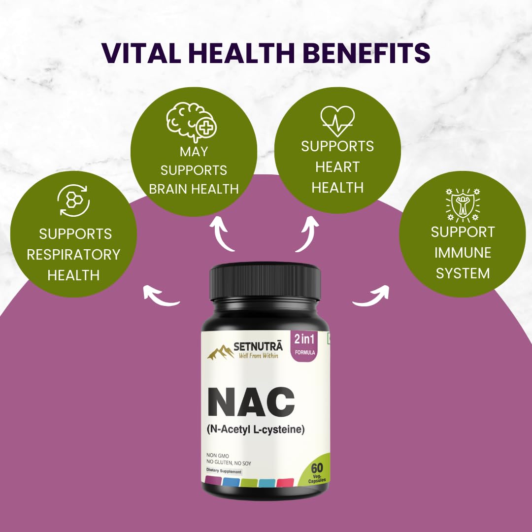 SETNUTRA NAC with black pepper ingredient highlighting absorption optimization.