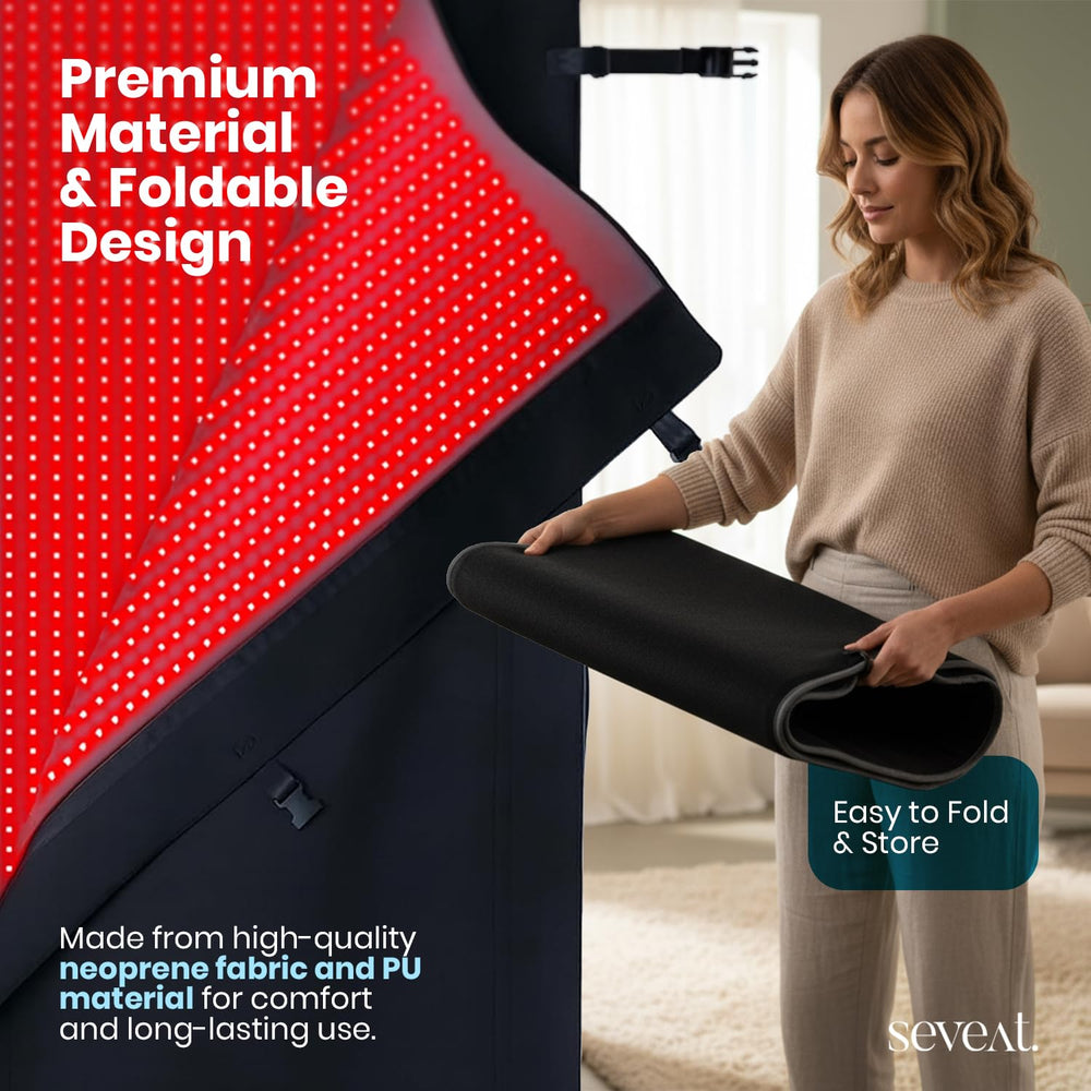 Seveat mat supports athlete recovery with infrared and red light coverage