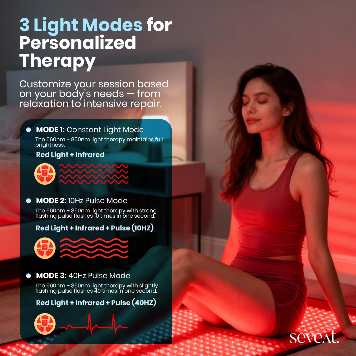 Seveat easy-to-use controls for simple at-home sessions