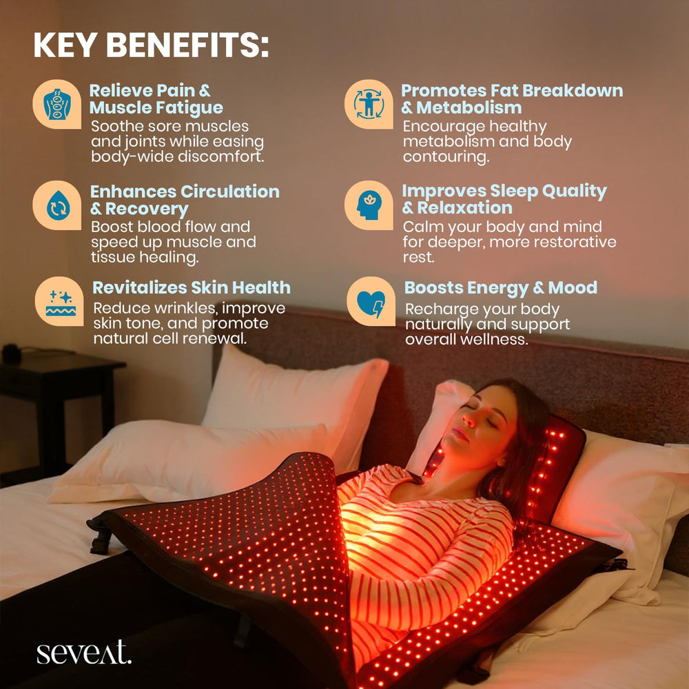 Seveat mat providing full-body coverage for head-to-toe relaxation