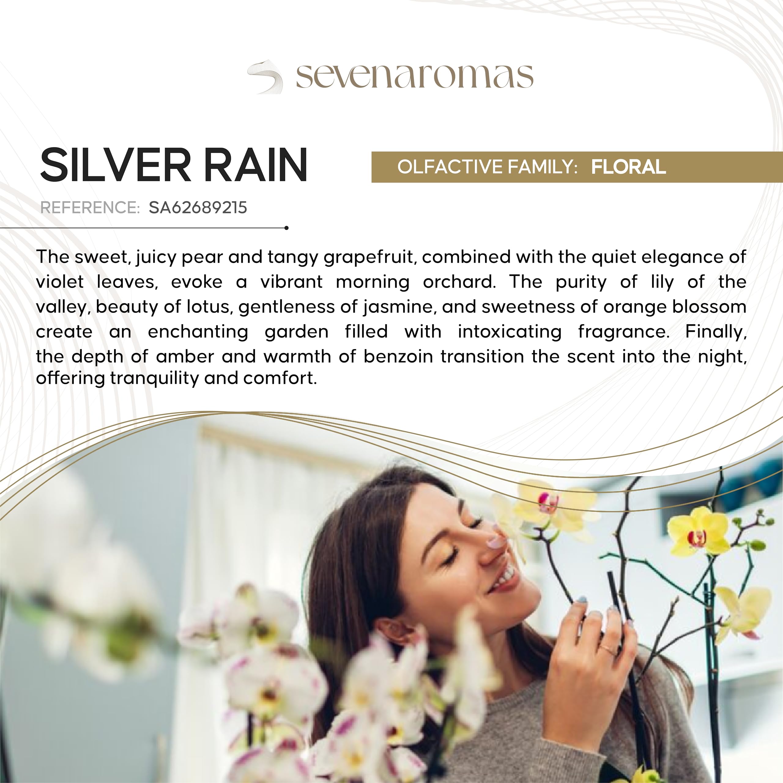 Seven Aromas balanced floral heart adds brightness and calm to any space.