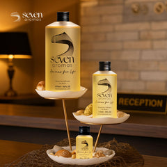 SevenAromas citrus opening communicates fresh energy for lobby or spa spaces.