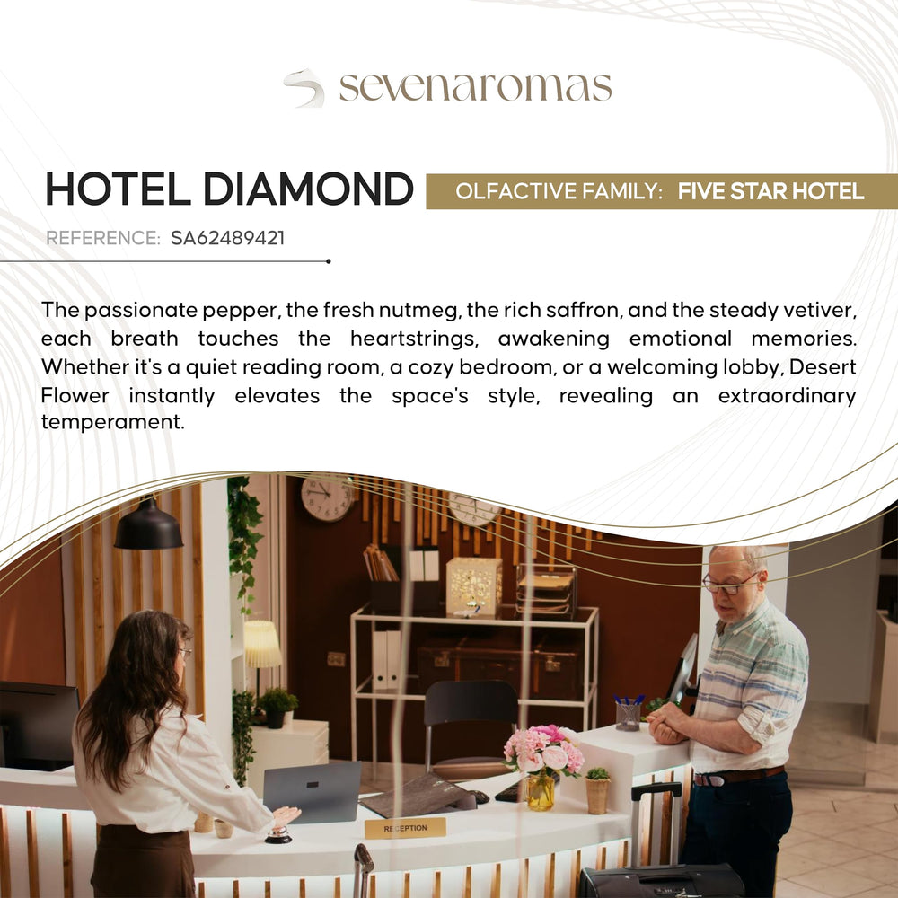SevenAromas Diamond label highlights luxury, purity, and premium ingredients.
