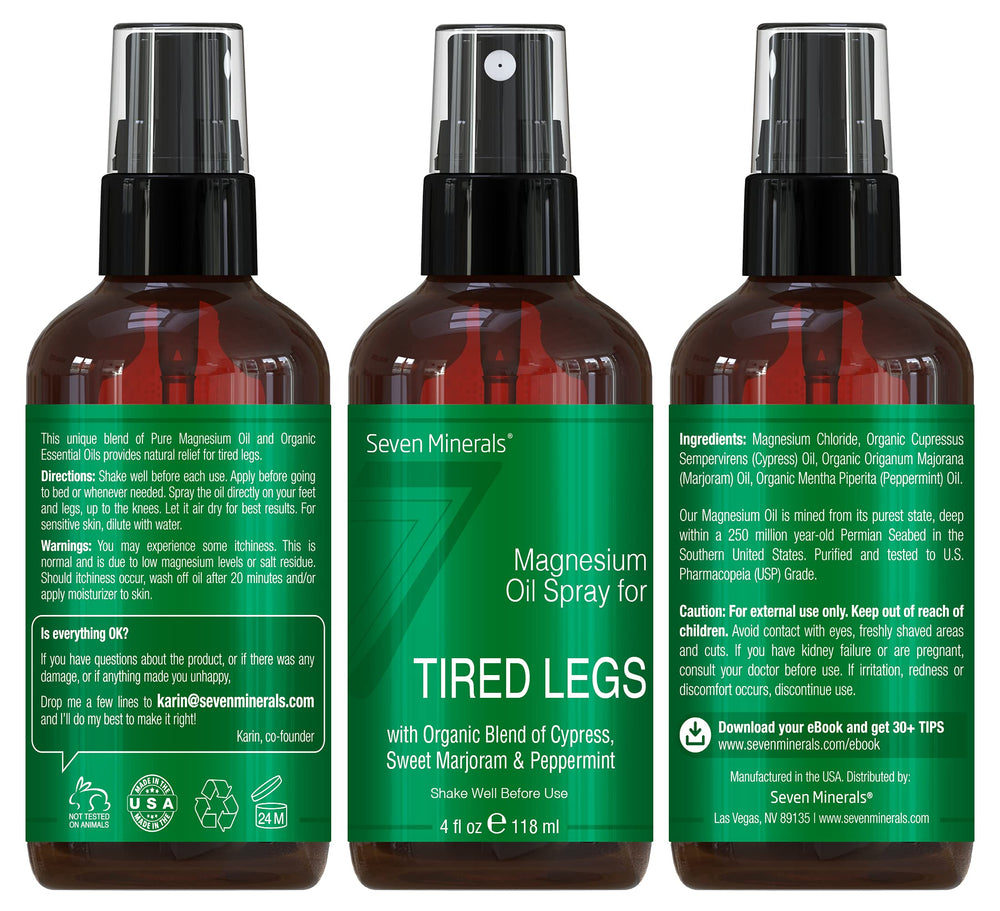 Packaging showing Cypress, Sweet Marjoram and Peppermint notes in the Seven Minerals blend.