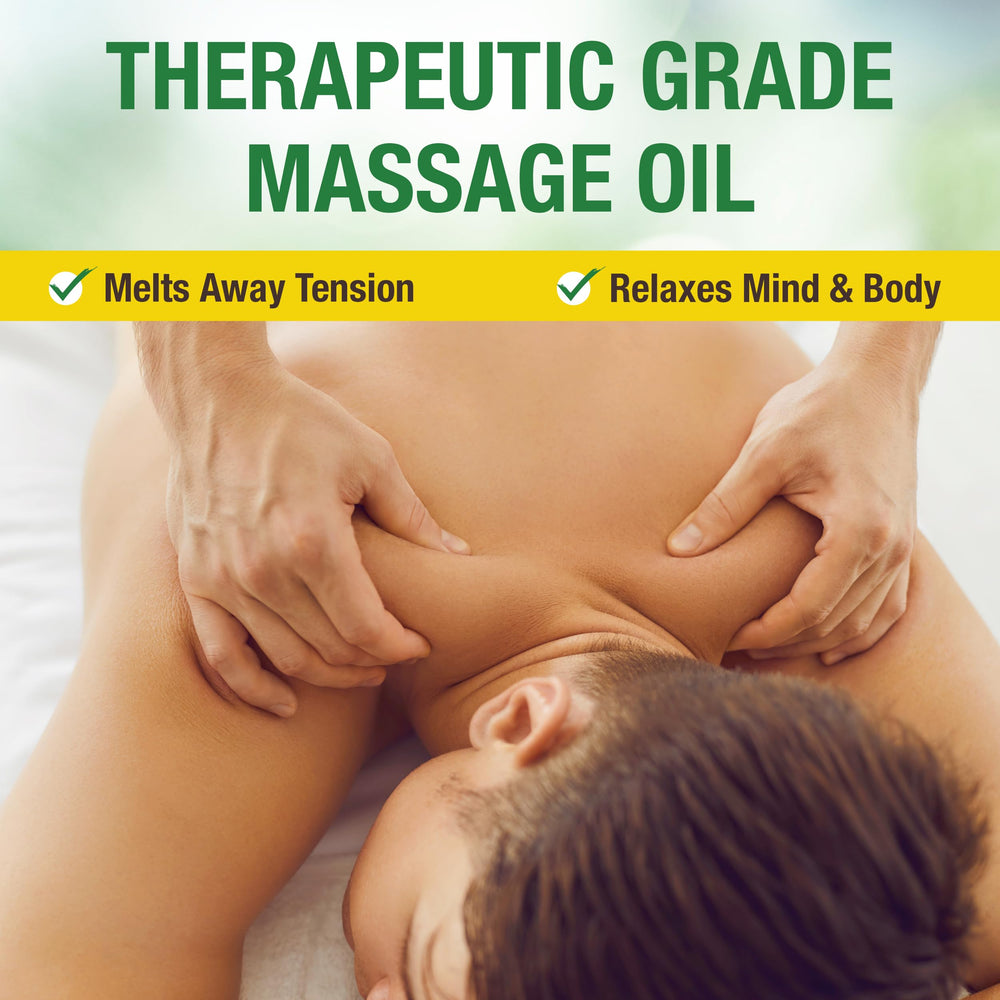 Seven Minerals Ginger Massage Oil applied by hand for smooth glide