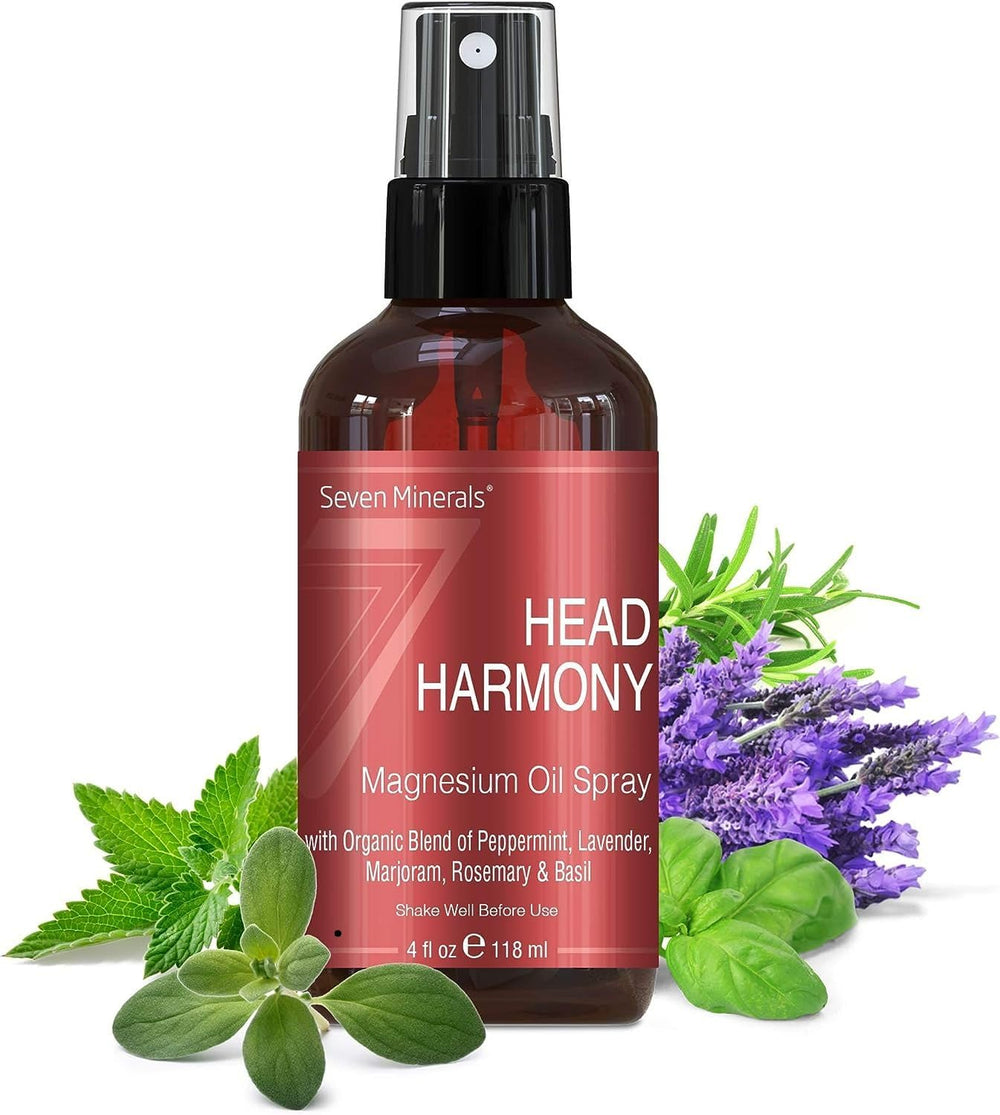 Seven Minerals Head Harmony Spray bottle for easy, targeted application and aroma.