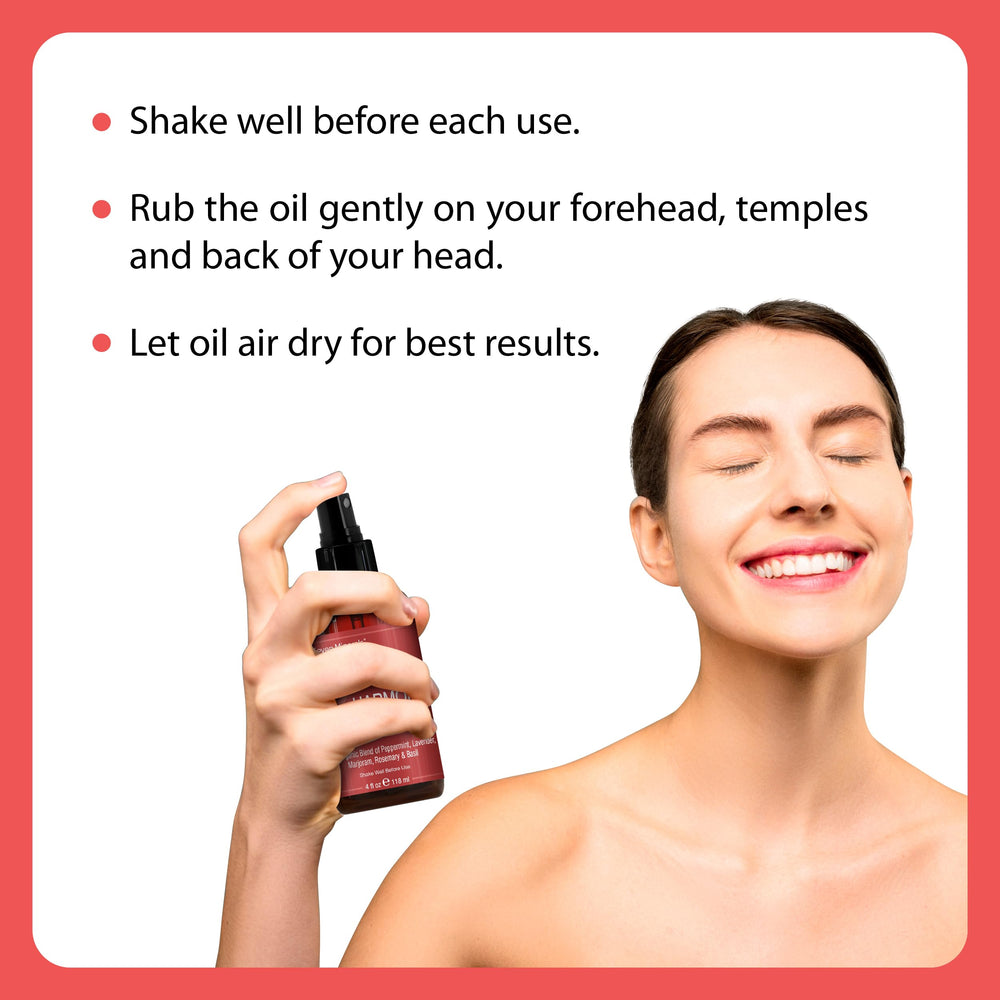 Seven Minerals Head Harmony Spray ingredients close-up highlights essential oils blend.