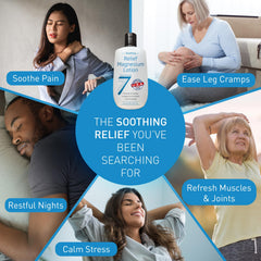 Seven Minerals magnesium lotion application for joints and muscles after activity
