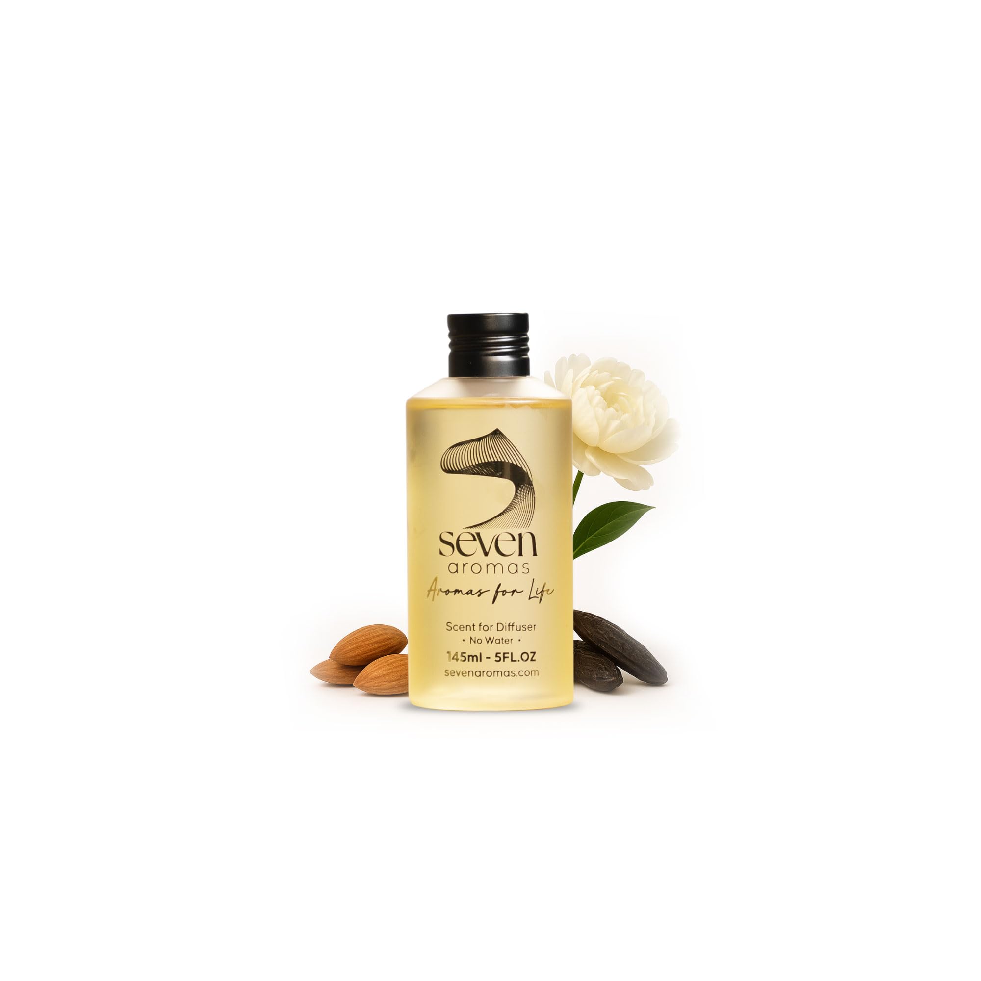 SevenAromas hotel scent diffuser oil 145ml front bottle enhances premium ambiance at home.