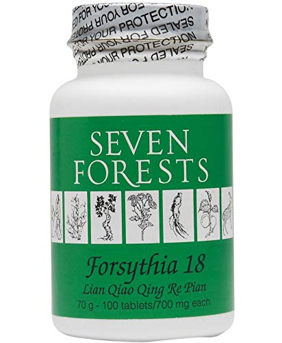 Seven Forests Forsythia 18 bottle front view for daily herbal tablet use