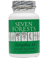Seven Forests Forsythia 18 bottle front view for daily herbal tablet use