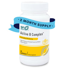 SFI Health Active B Complex bottle with methylfolate and B12 for energy support.